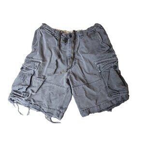Vtg Abercrombie & Fitch Mens Size 34 Type A-8 Cargo Shorts Heavy Distressed Y2K